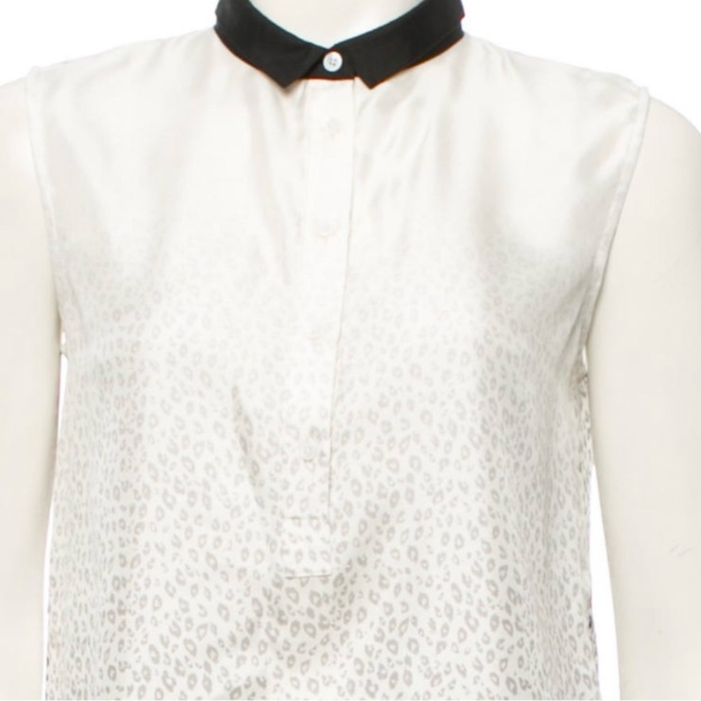BAND OF OUTSIDERS 100% Silk Leopard Ombre Top - Picture 6 of 16